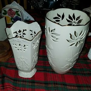 Beatifull set vases flower. Salad woald,Candelstik